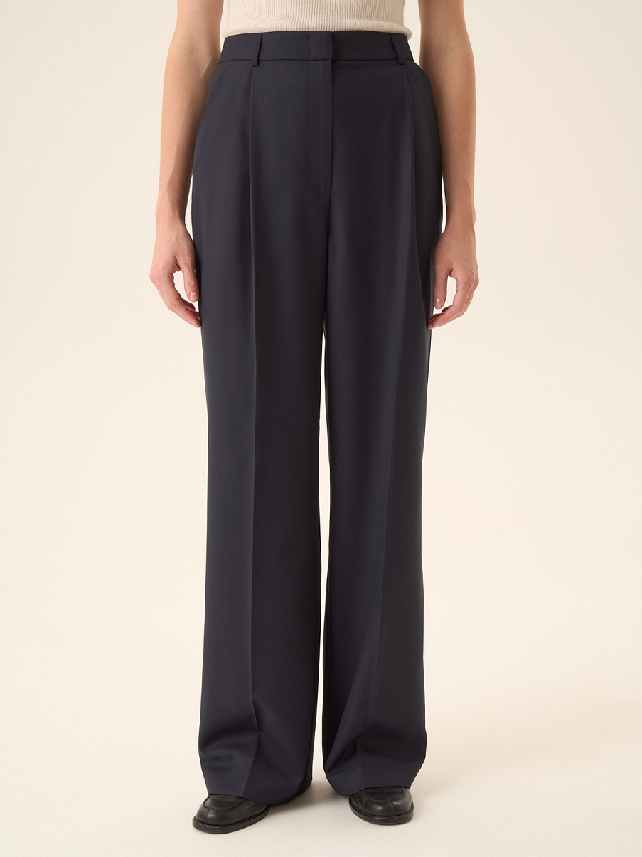 Брюки палаццо с шерстью