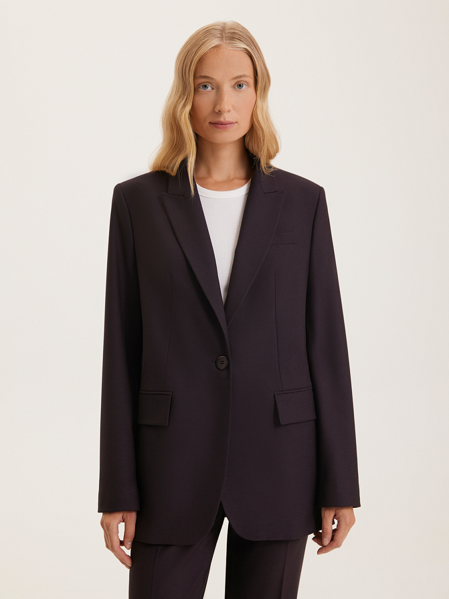 Однобортный прямой жакет