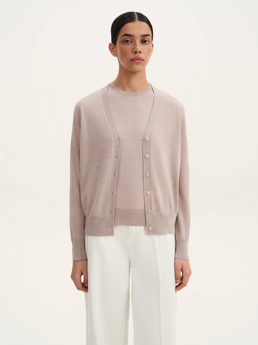 Кардиган из шелка и шерсти мериноса