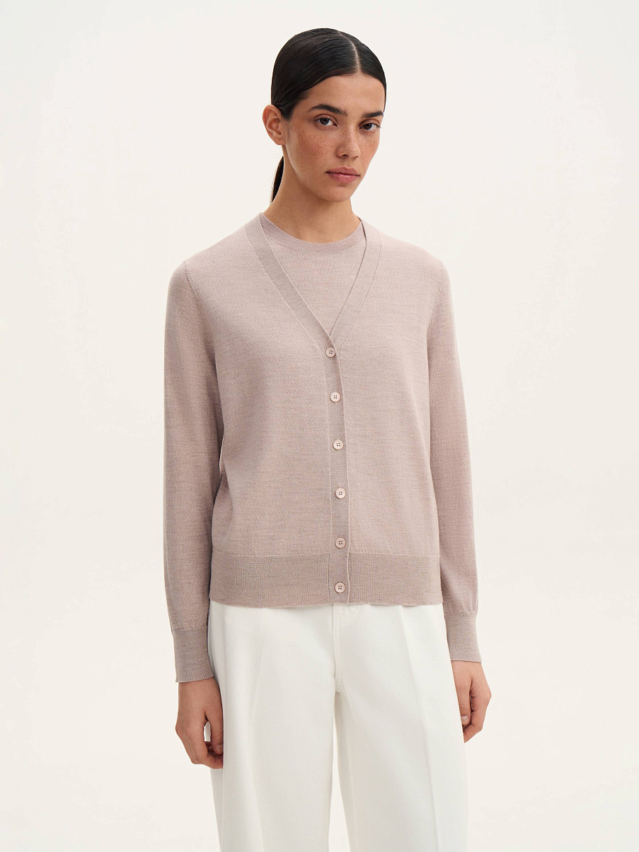 Кардиган из шелка и шерсти мериноса