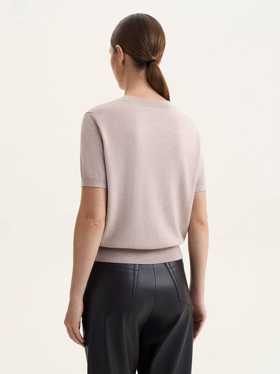 Топ из шелка и шерсти мериноса