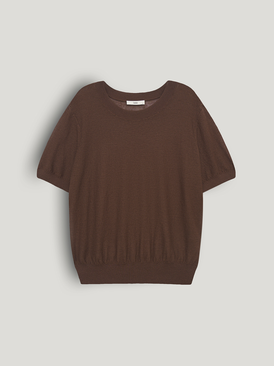 Топ льняной c шерстью