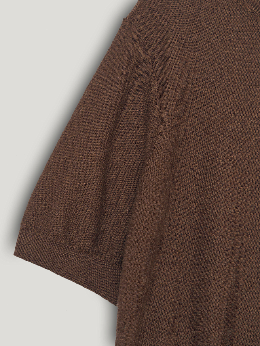 Топ льняной c шерстью