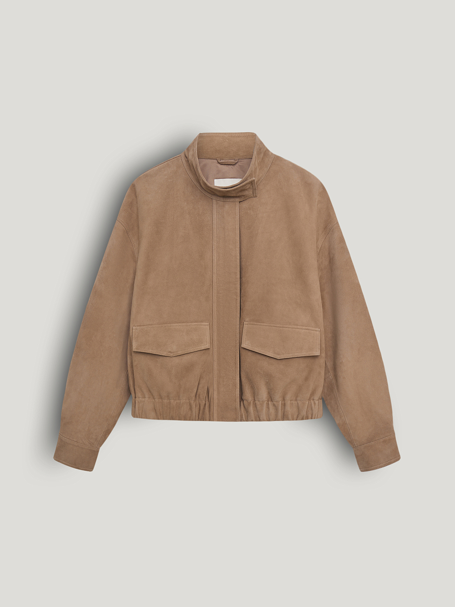 Бомбер из замши