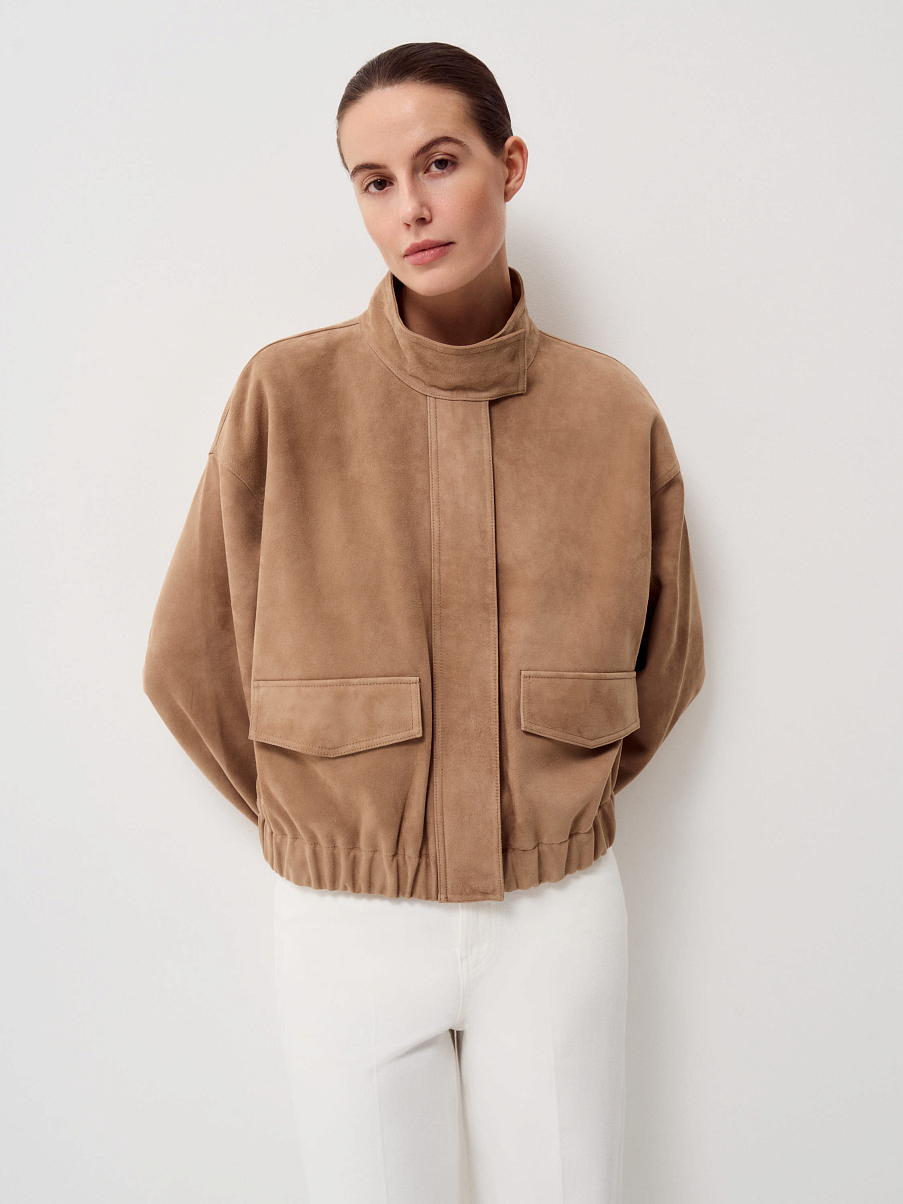 Бомбер из замши