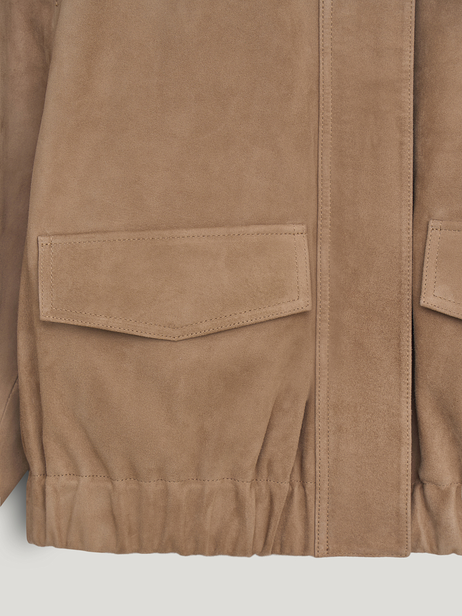 Бомбер из замши