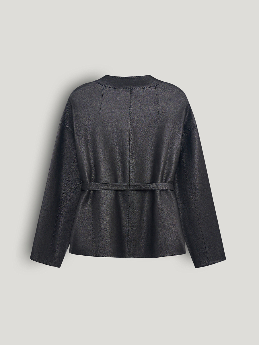 Жакет из натуральной кожи