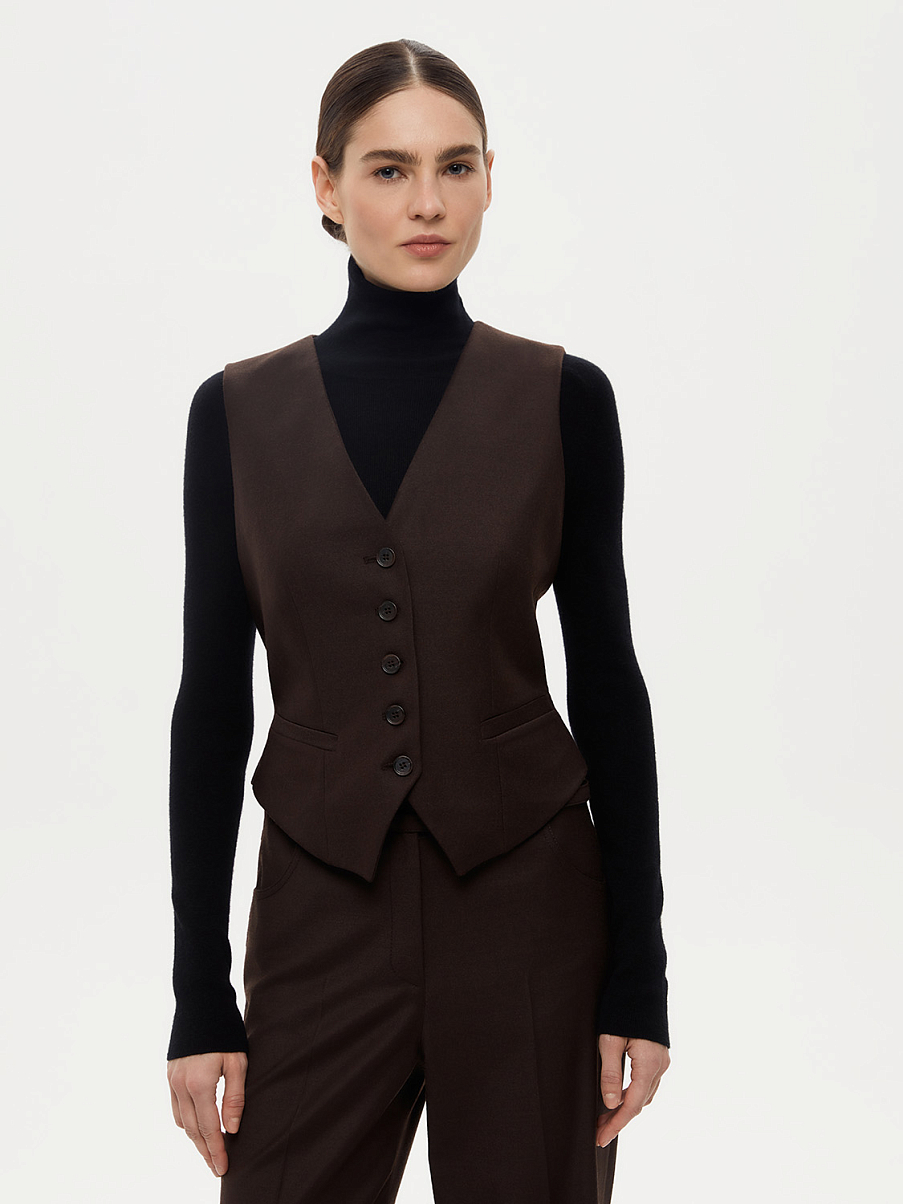 Костюмная жилетка из шерсти
