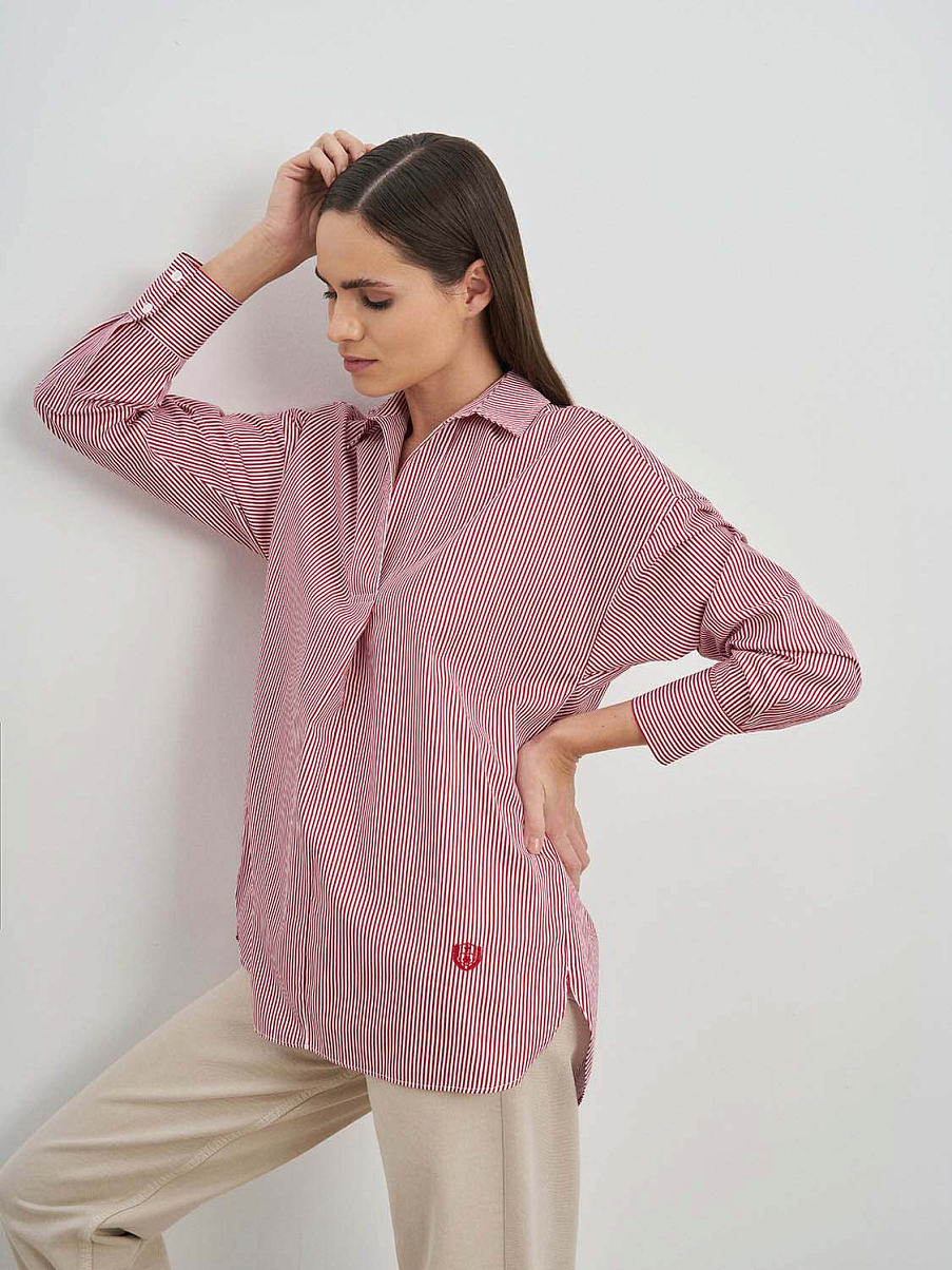 Рубашка оверсайз без пуговиц