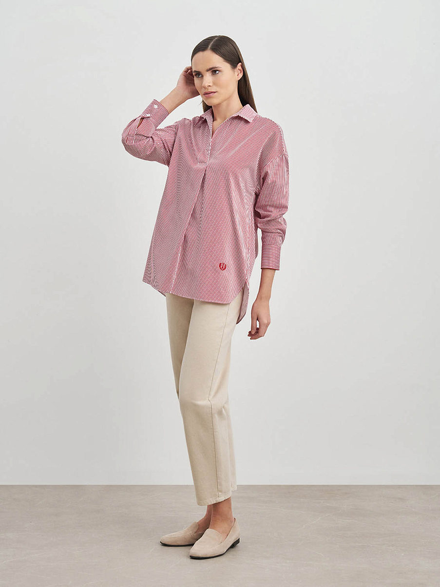 Рубашка оверсайз без пуговиц