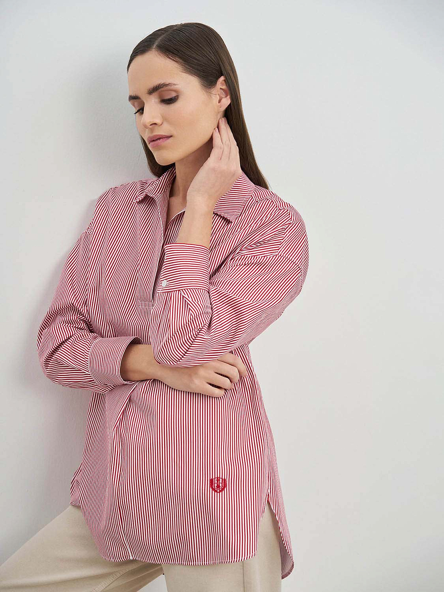 Рубашка оверсайз без пуговиц