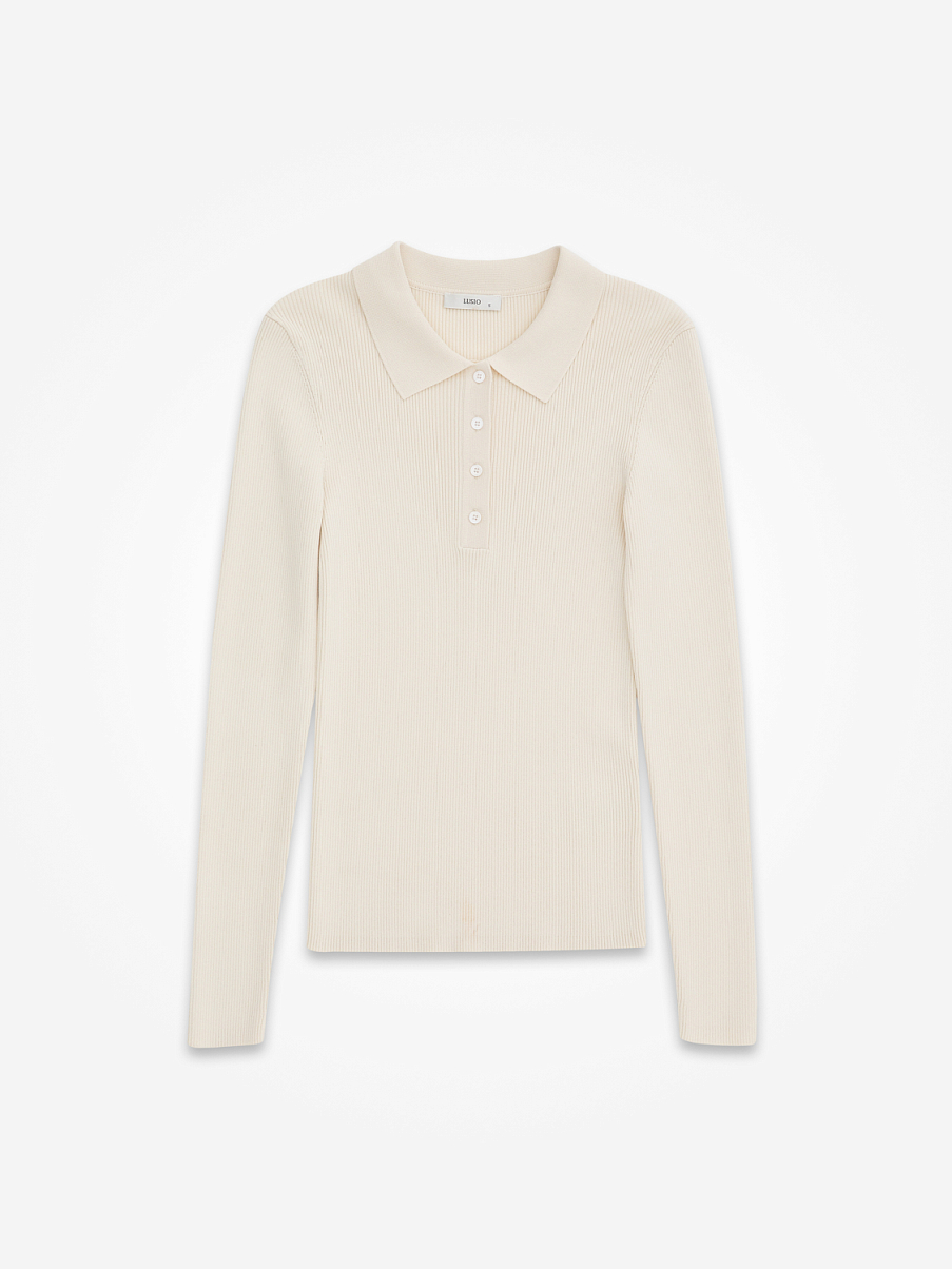 Трикотажный джемпер приталенного кроя