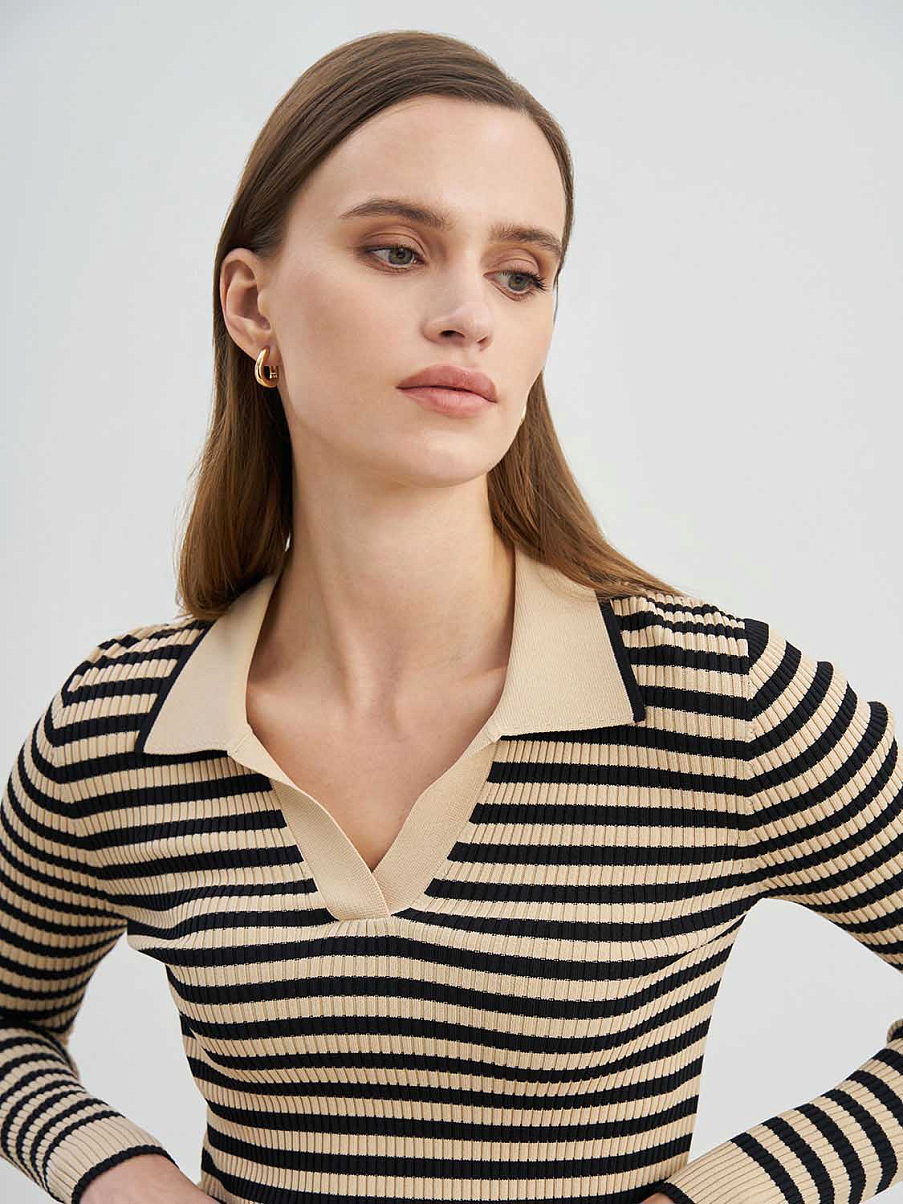 Облегающий джемпер в полоску