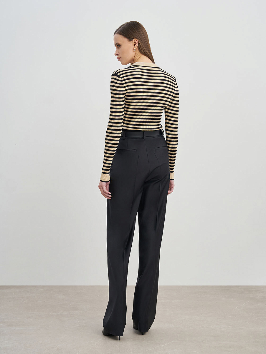 Облегающий джемпер в полоску