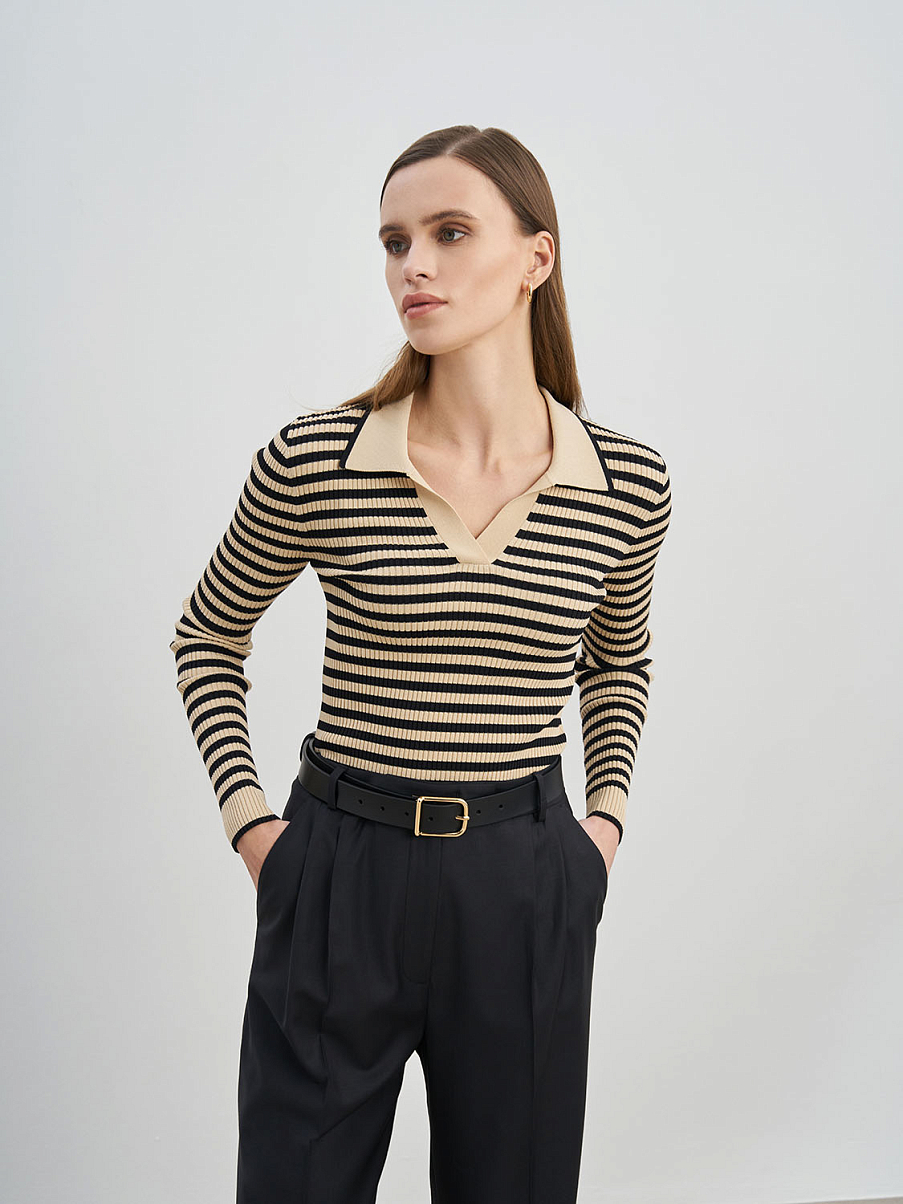 Облегающий джемпер в полоску