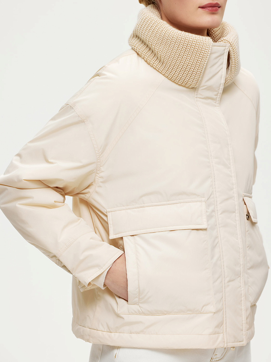 Куртка с вязаным воротом