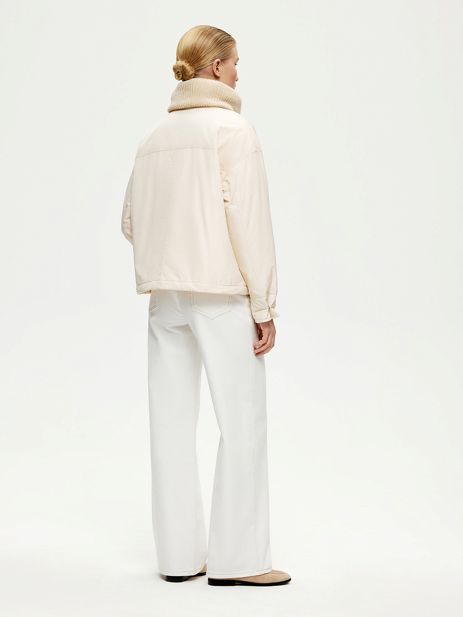 Куртка с вязаным воротом