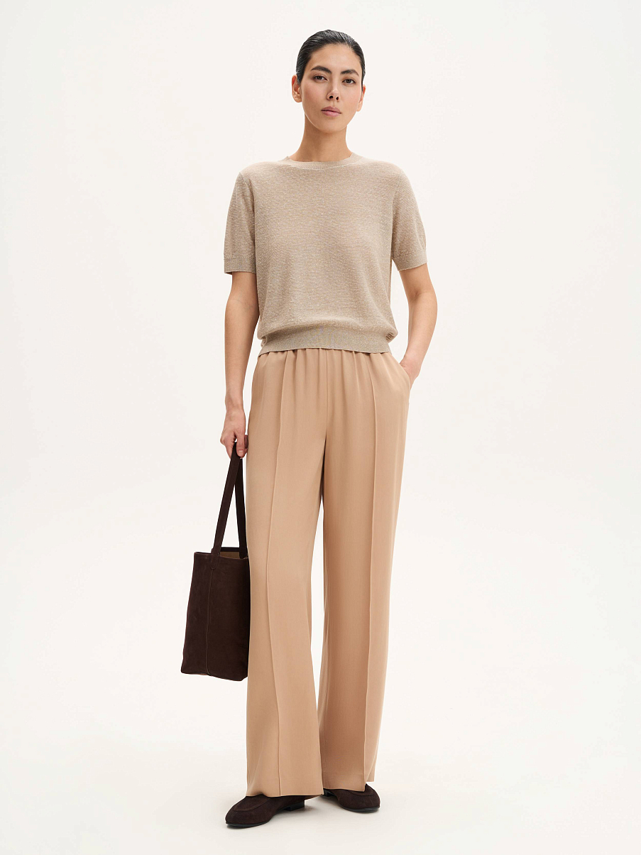 Топ льняной c шерстью