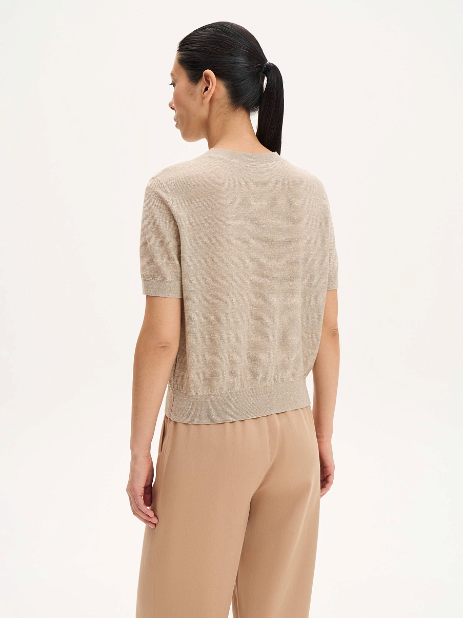 Топ льняной c шерстью