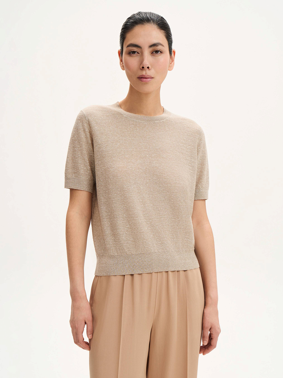 Топ льняной c шерстью