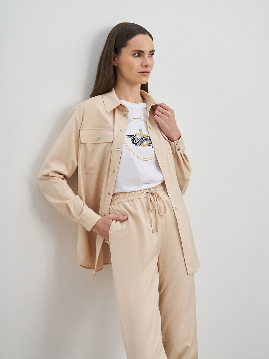 Рубашка свободного кроя с нагрудными карманами