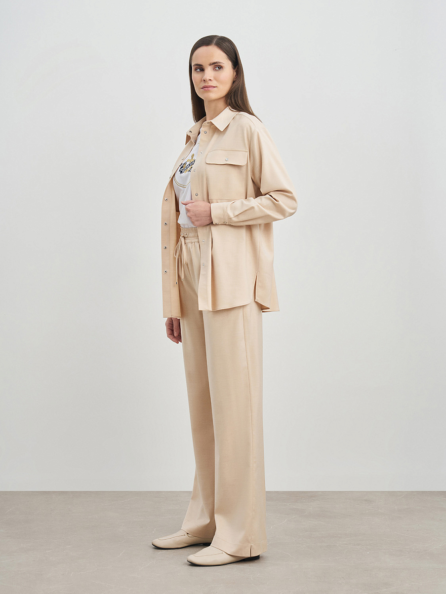 Рубашка свободного кроя с нагрудными карманами