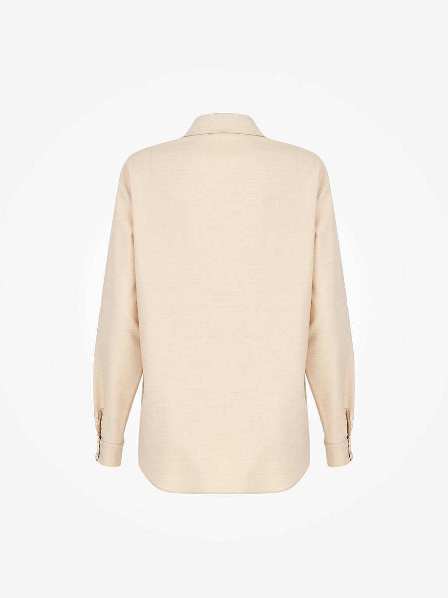 Рубашка свободного кроя с нагрудными карманами