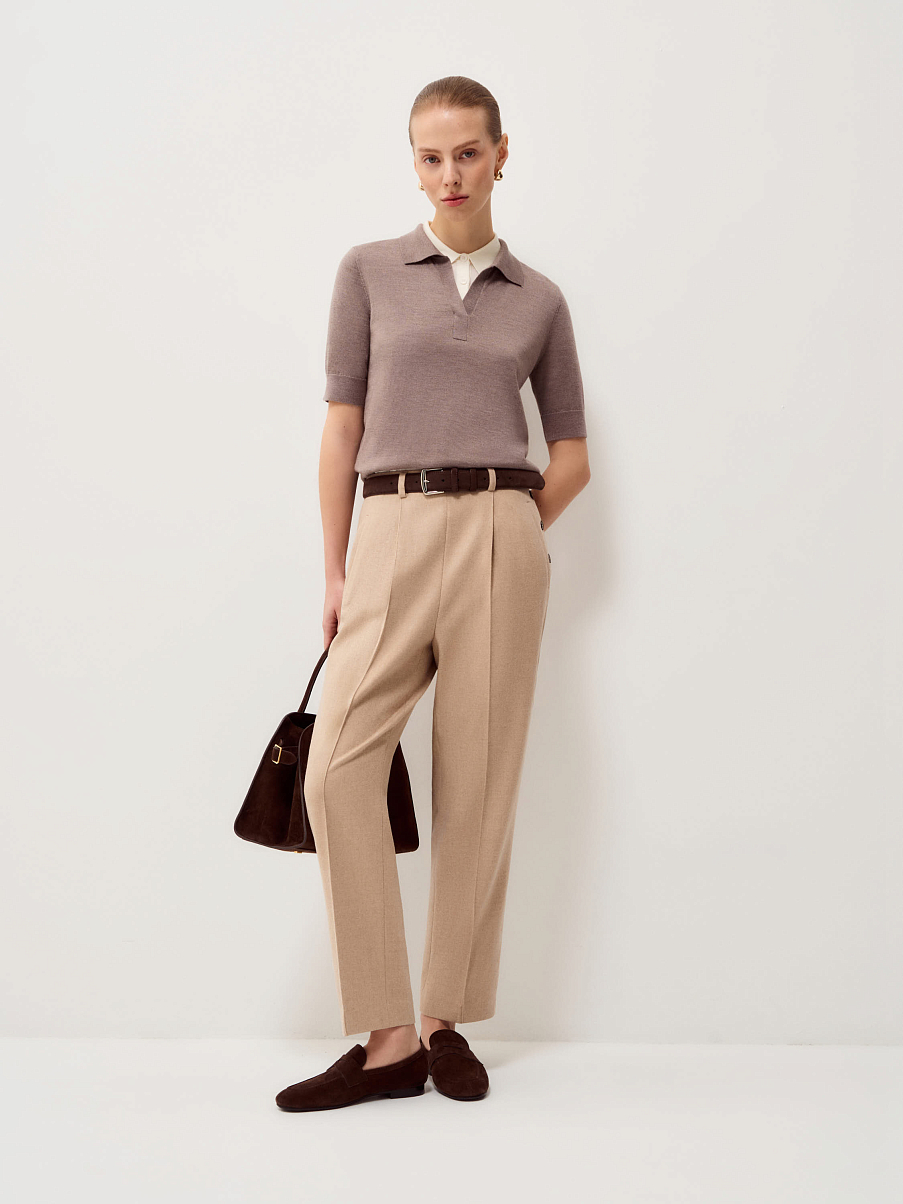 Топ из мериноса и шелка