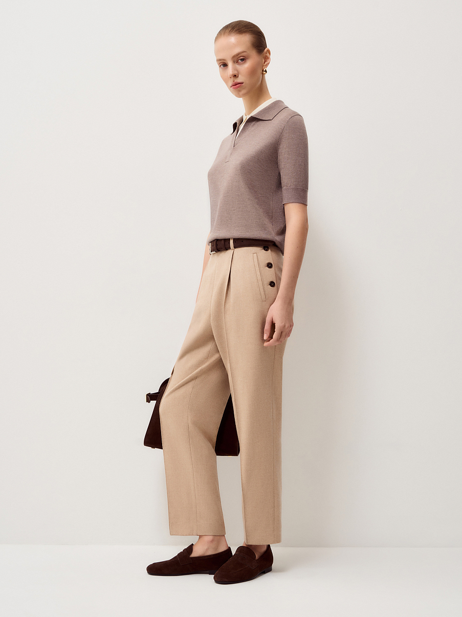 Топ из мериноса и шелка