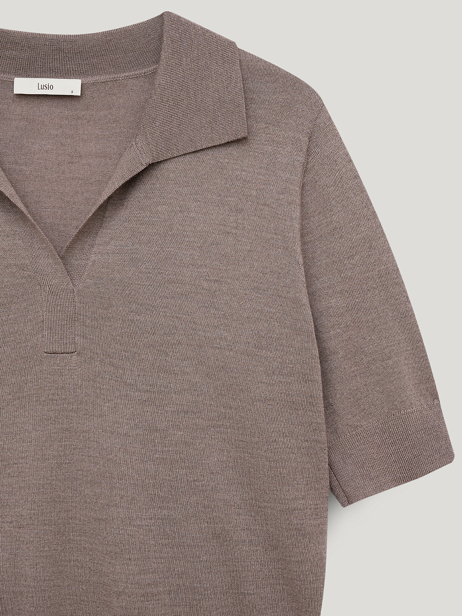 Топ из мериноса и шелка