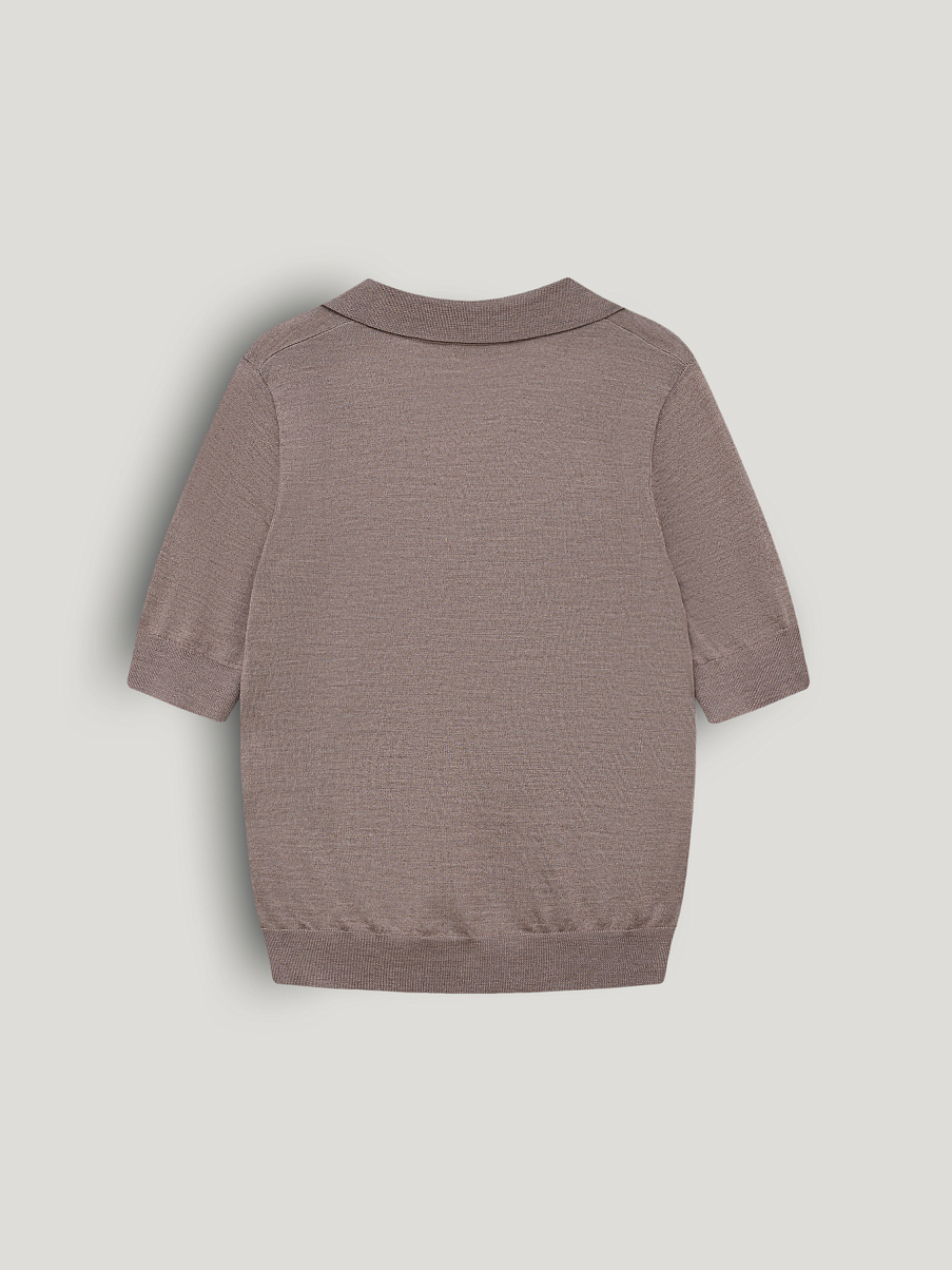 Топ из мериноса и шелка