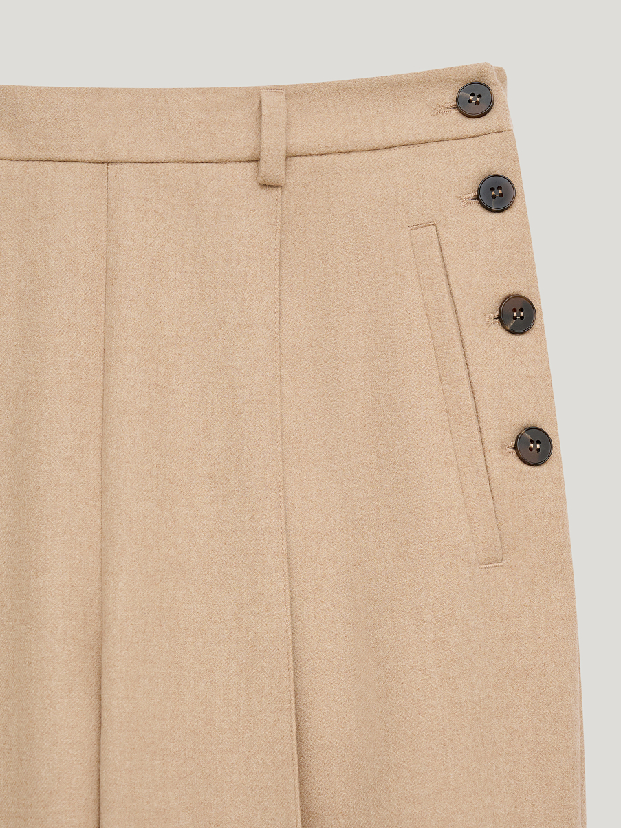 Брюки из шерсти и шелка