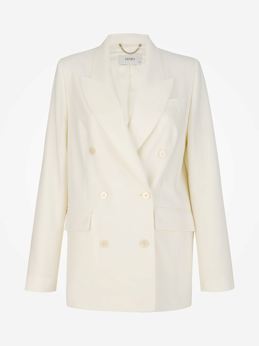 Двубортный жакет оверсайз