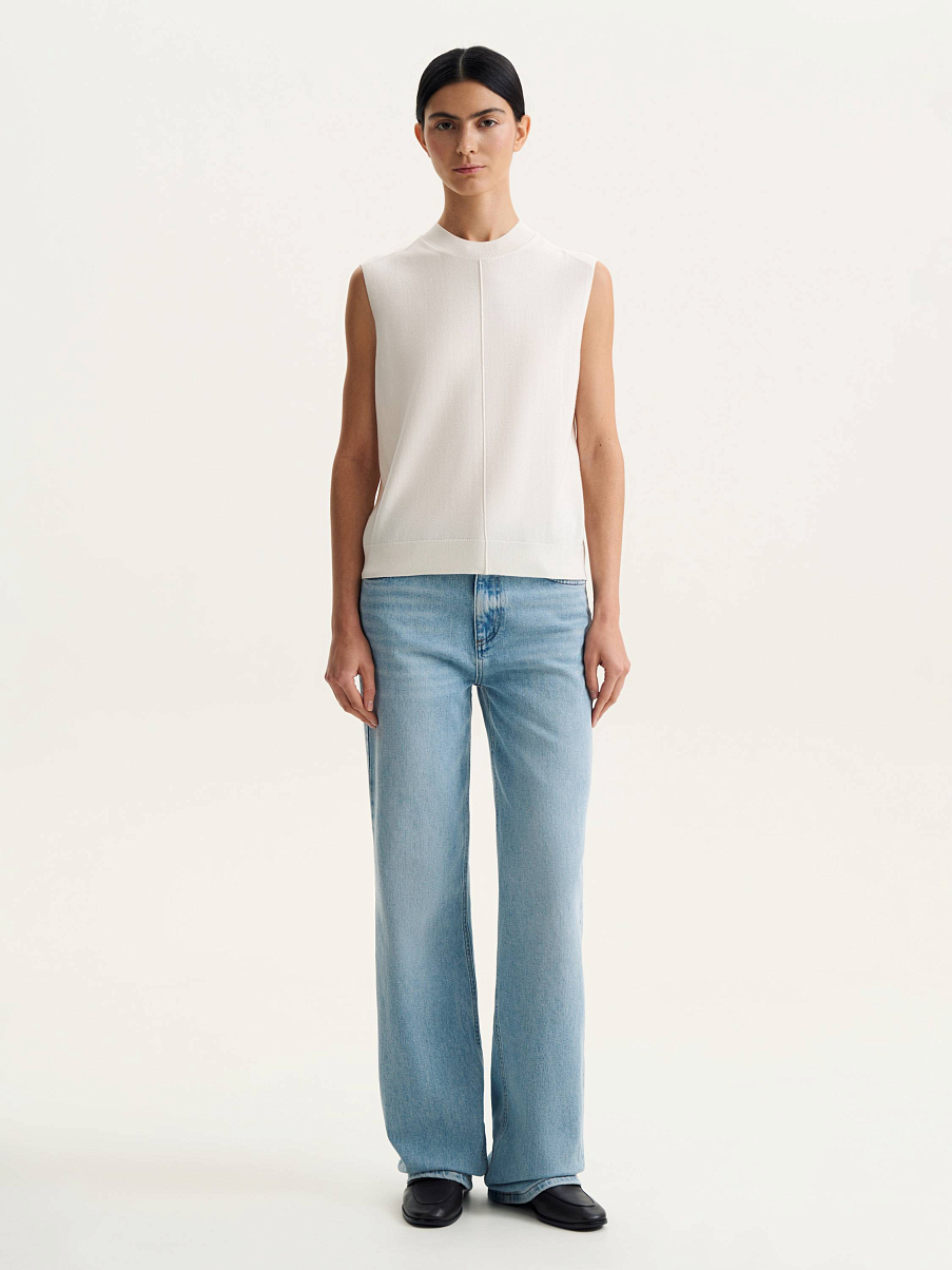 Топ из шелка и шерсти мериноса