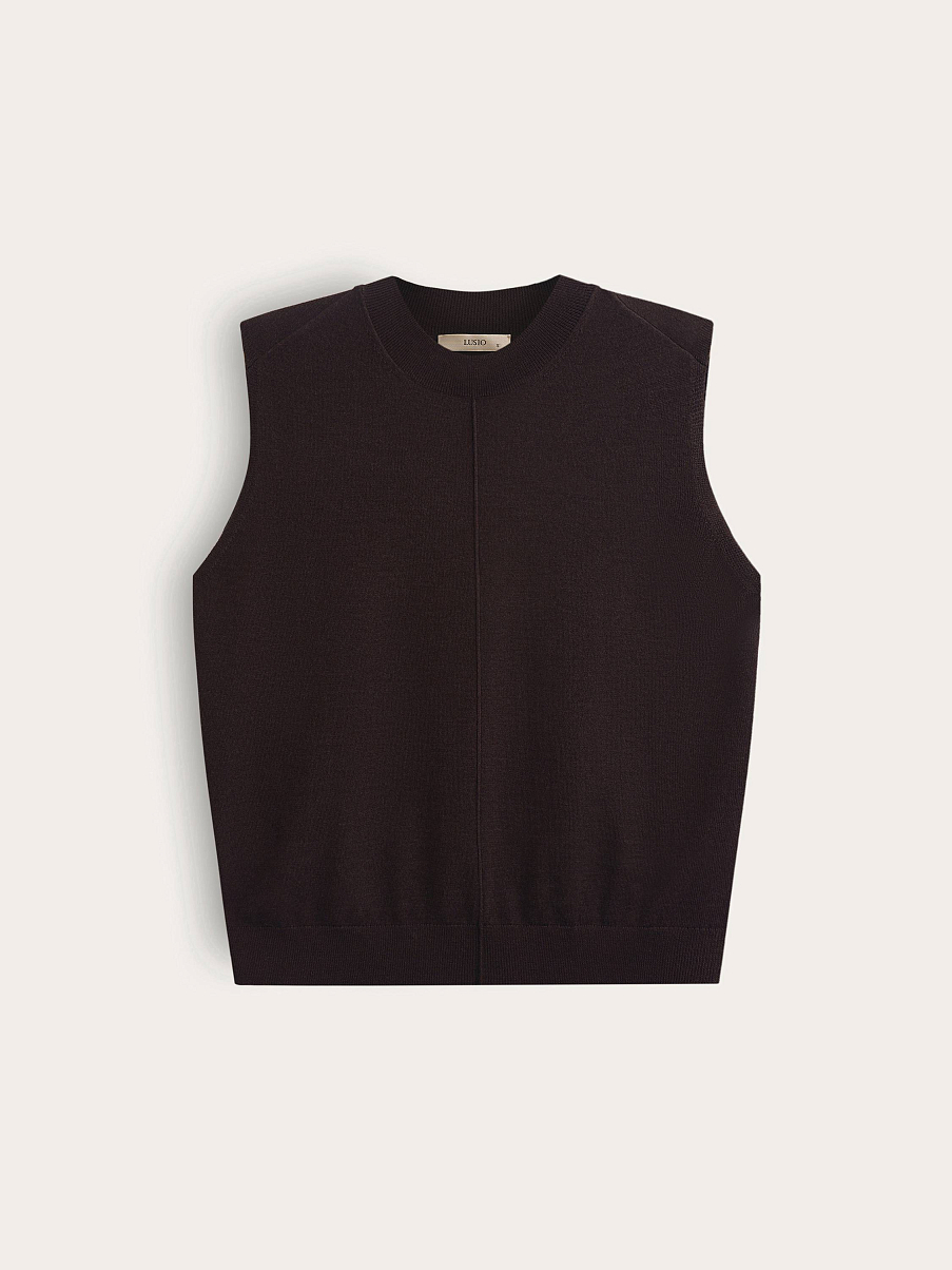 Топ из шелка и шерсти мериноса