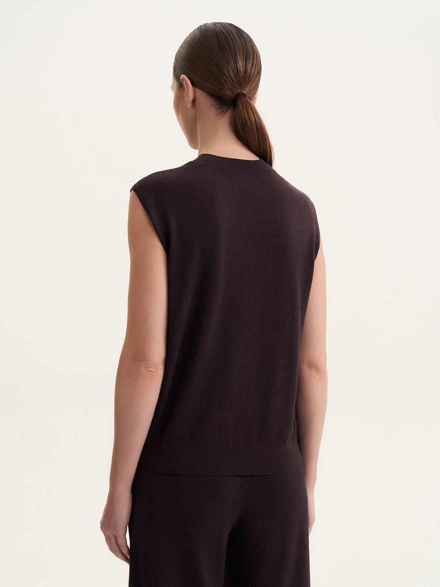 Топ из шелка и шерсти мериноса