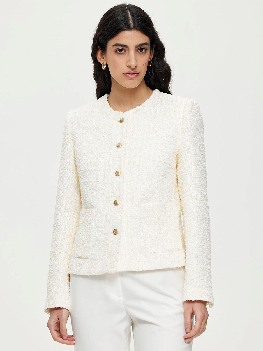 Укороченный фактурный жакет