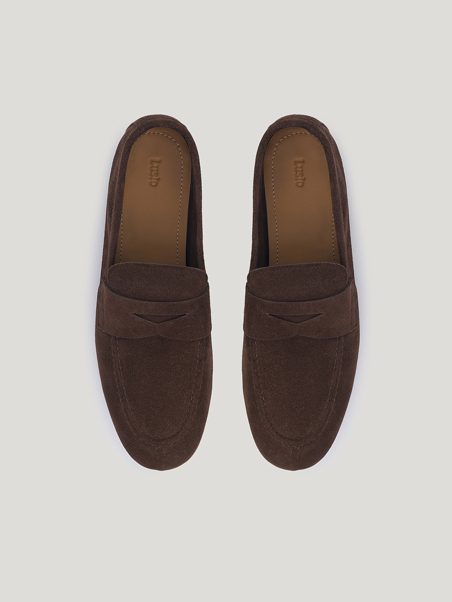 Лоферы из натуральной замши