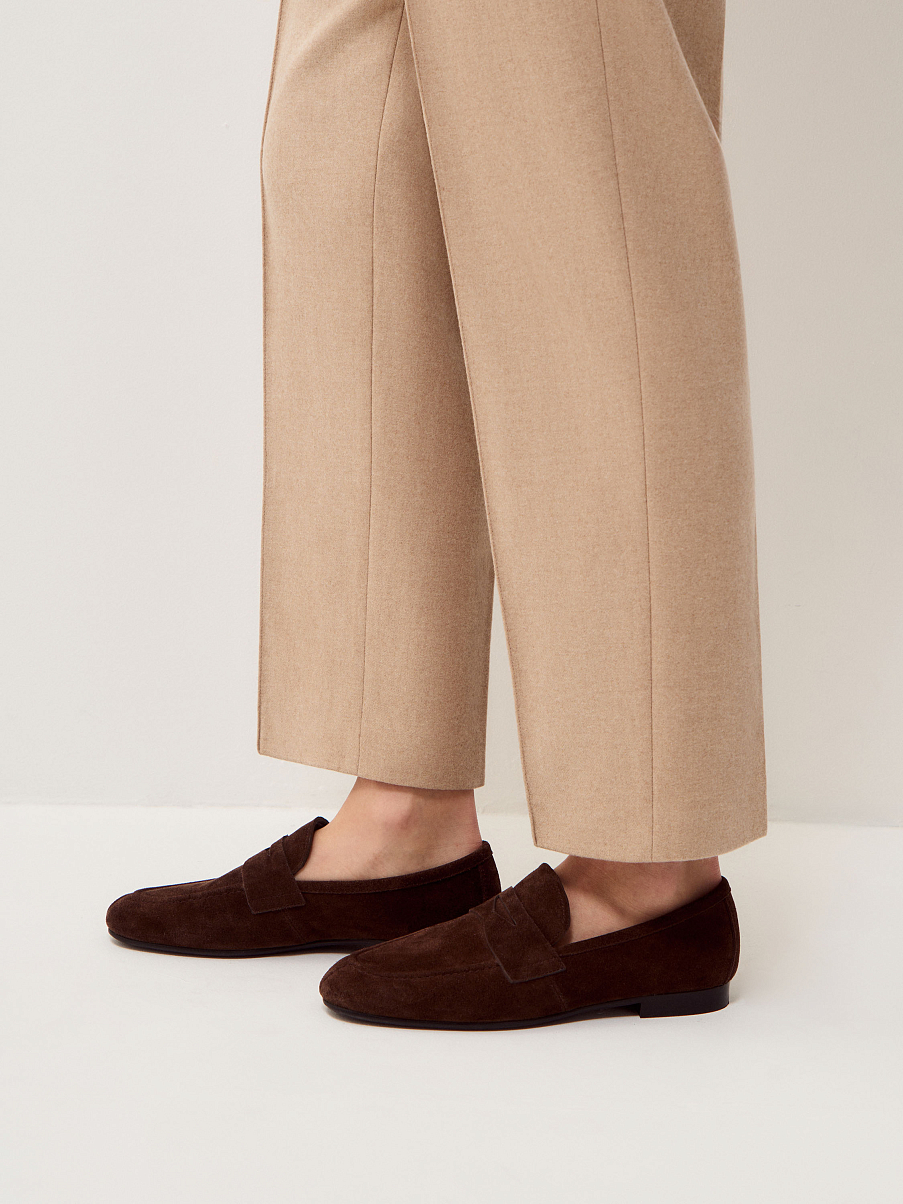 Лоферы из натуральной замши