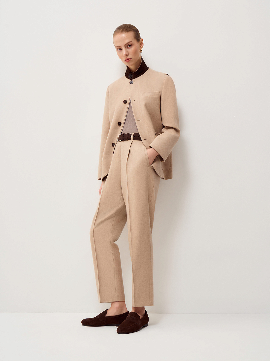 Лоферы из натуральной замши