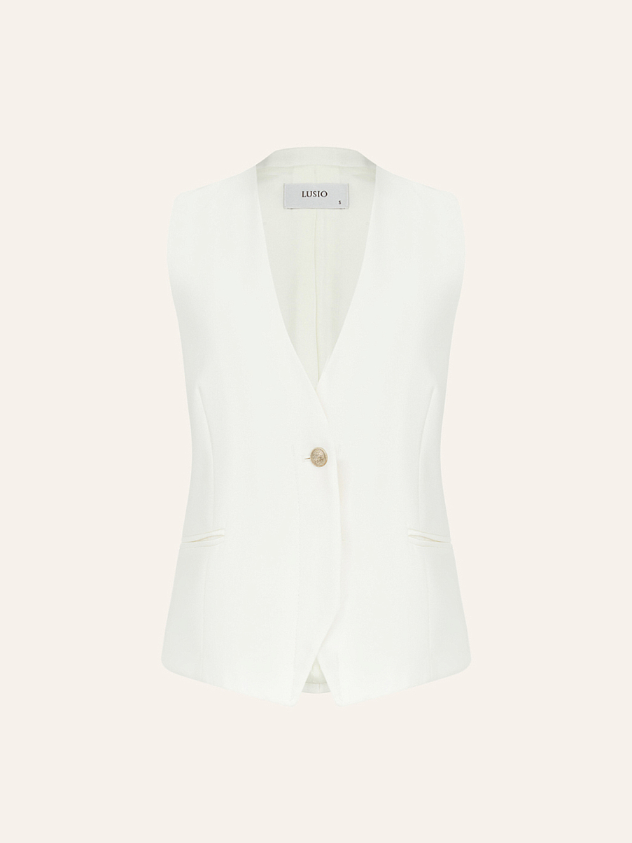 Костюмная жилетка с шерстью