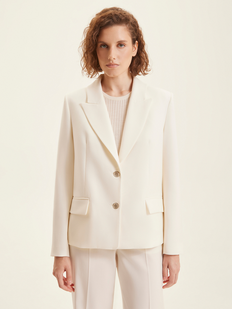 Однобортный жакет из шерсти