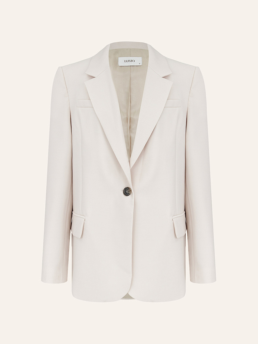 Однобортный жакет из шерсти