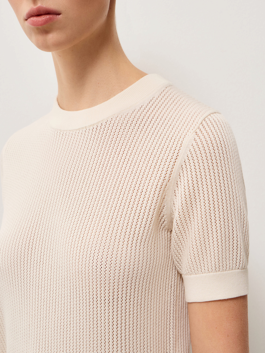 Топ из тенсела с шерстью