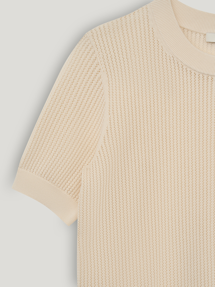 Топ из тенсела с шерстью