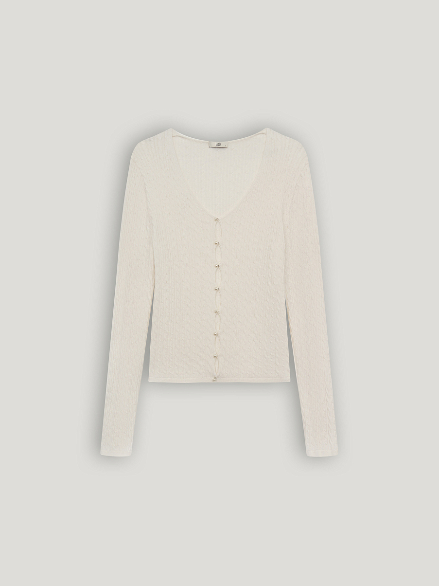 Кардиган из хлопка с кашемиром