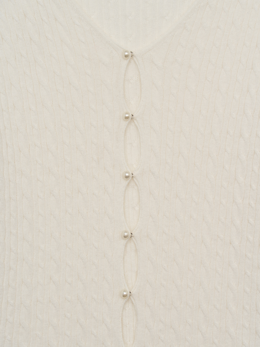 Кардиган из хлопка с кашемиром