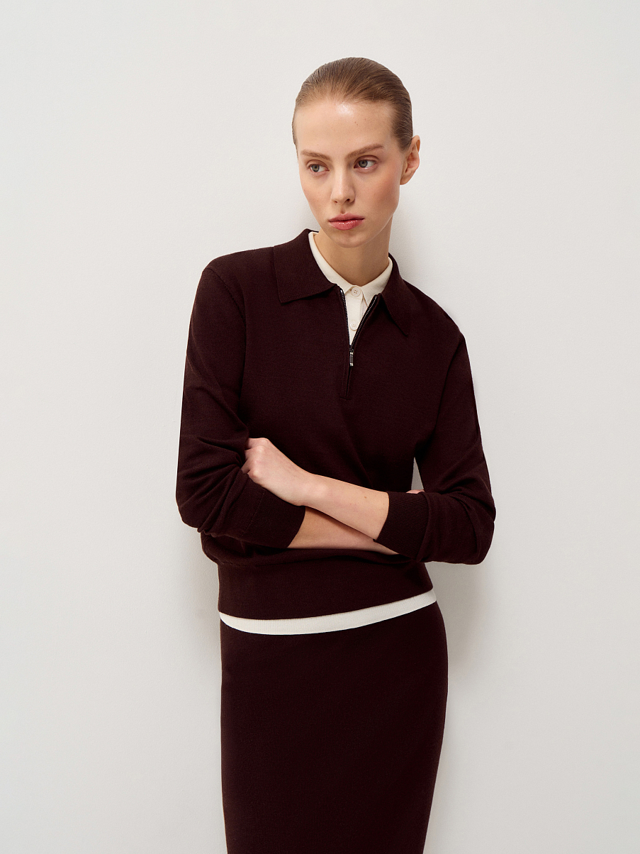 Джемпер из шерсти с шелком