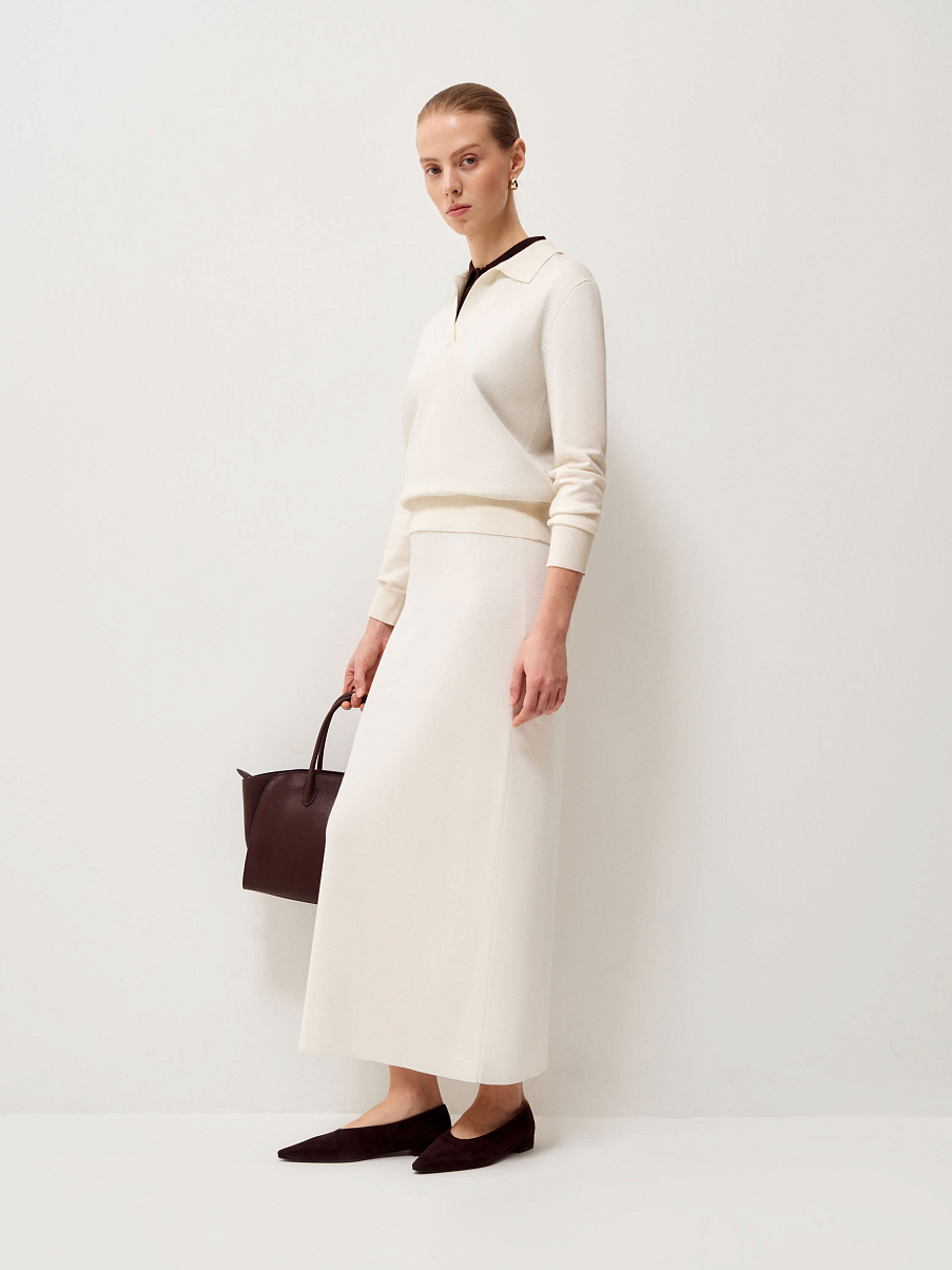 Джемпер из шерсти и шелка