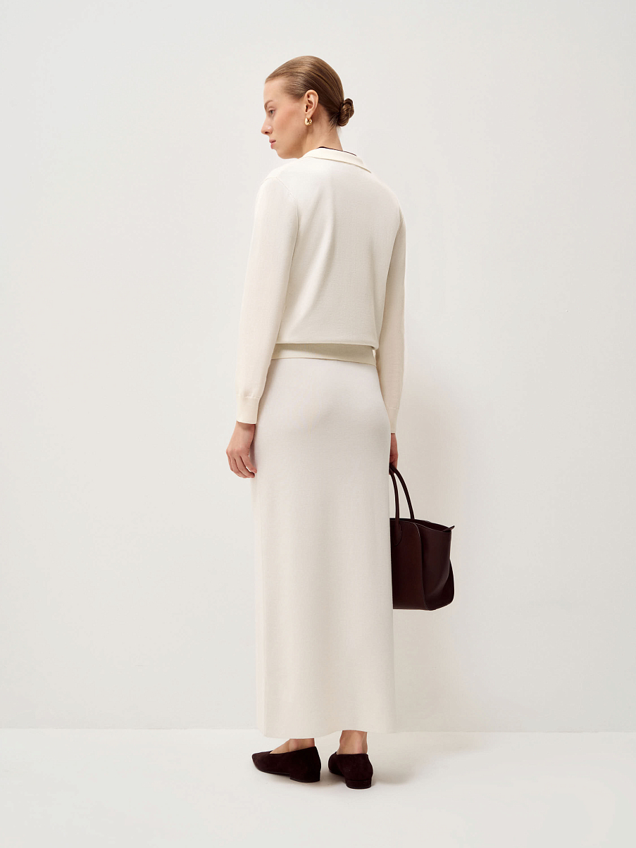 Джемпер из шерсти и шелка